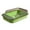 Clear and Green, variant on Cat Detachable Open Top Pet Litter Tray Splashproof Semi Closed Large White and Green