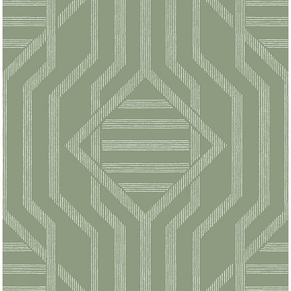 A-Street Prints Essex Green Geometric Wallpaper