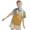 thumbnail image 3 of TAIAOJING Garçon Fille T-Shirts Polyvalents Crème Glacée Imprimée Manches Courtes Col Rabattu T-Shirts Stylés Haut à Fermeture Éclair Coupe Décontractée Léger Tenue Quotidienne, 3 of 7