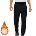 thumbnail image 3 of Simua Men's High-Waist Fleece-Lined Winter Pants - Thermal Comfort with Drawstring Waist and Reversible Cuff, 3 of 8