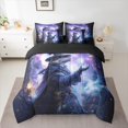thumbnail image 2 of Manfei Witch Lizard Twin Bedding Sets 7-Piece, Psychedelic Stars Galaxy Bedding Comforter Set, Teens Boys Girls Kids Reversible Sheet Sets, Ultra Soft Home Decor, 2 of 7