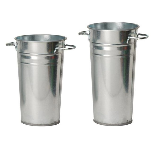 8392-8393 S-2 Galvanized Steel French Vase - Set of 2