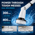 thumbnail image 2 of Electric Spin Scrubber, Cordless Power Shower Cleaner with Extendable Handle, Dual Speed & USB-C Quick Charge, 4 Replaceable Brush Heads Cleaning Brush for Bathtub, Tile, Grout, Floor, Sink, 2 of 8