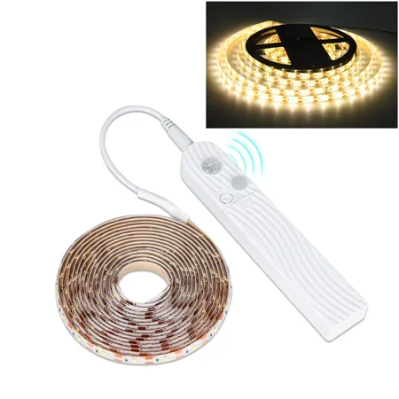 

3m LED Strip PIR Motion Sensor Light Strip Battery Operated Cabinet Lighting Warm White