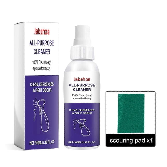 Kitchen Oil Stain Cleaner, Ultimate All-Purpose Stain Cleaner & Derusting Spray, Range Hood Heavy Oil Stain Cleaner With Scouring Pads