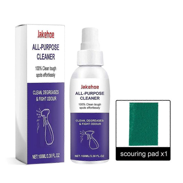 Kitchen Oil Stain Cleaner, Ultimate All-Purpose Stain Cleaner & Derusting Spray, Range Hood Heavy Oil Stain Cleaner With Scouring Pads