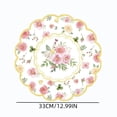 thumbnail image 3 of Paper Placemats,13 Inch Flower Print Watercolor Rose Round Table Mats,Non-Slip Heat Resistant & Washable Table Decor Mats for Dining Dinner Holiday Tabletop Decoration, 3 of 6
