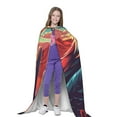 thumbnail image 4 of Honeii Western Style Bald Eagle Print Poncho Cape, Cloak Coat, Snuggly Hooded Wearable Blanket, Hooded Cape For Teenagers,Halloween Costumes-Large, 4 of 7