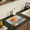 thumbnail image 5 of Yayeee Drying Mat for Kitchen Counter Dishes Microfiber Coffee Decorative Pad, Retro UFO, 5 of 9