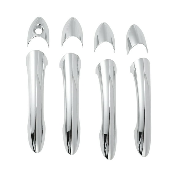 Exterior Door Handle Cover Trim Outside Door Handle Cover for Hyundai Sonata 2011-2015 Silver Tone ABS 1 Set