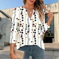 thumbnail image 4 of SHE IS Womens 3/4 Sleeve Tops, Plus Size Shirts for Women 3x Office Tops for Women Work Blouses for Women Dressy Casual Plus Size Trendy Shirts for Women over 60, 4 of 6