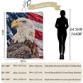 thumbnail image 3 of Patriotic Eagle Flannel Throw Blanket, Soft Cozy Lightweight Animal Blankets Ideal for Couch, Bed, Travel, Outdoor & Home Decor, Warm Fluffy Fuzzy Blanket for Adults Kids Men Boys 60×50 in, 3 of 5
