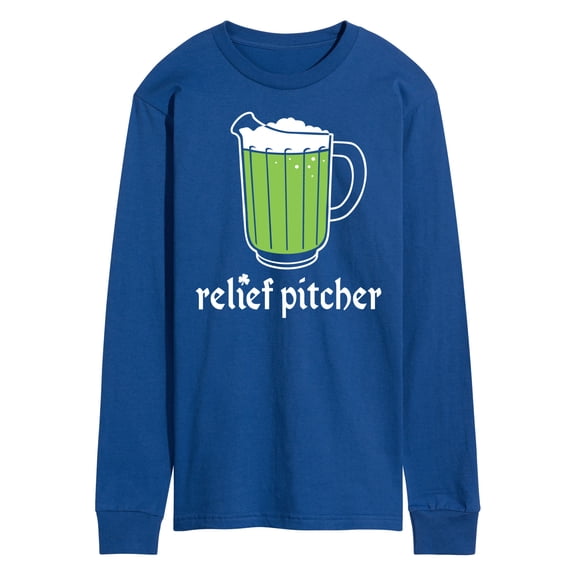Instant Message - Relief Pitcher Green Beer - Men's Long Sleeve T-Shirt