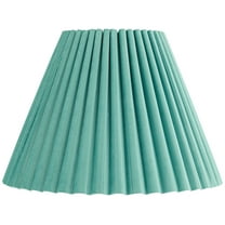 Springcrest 7" Top x 15" Bottom x 10" High x 10 3/4" Slant Lamp Shade Replacement Blue Velvet Arc Pleated Spider Harp Finial