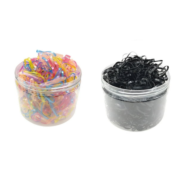 1000 Pcs/Lot de 2 Bandes pour Cheveux Multicolores Bandes Élastiques Jetables Élastiques pour Cheveux pour Enfants