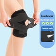 thumbnail image 4 of Hsing Knee Brace for ACL MCL Support, Meniscus & Arthritis Pain Relief, Adjustable Compression Stabilizer (Black, Medium), 4 of 6
