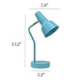 thumbnail image 4 of Simple Designs 15.2" Sleek Essentials Metal Cone Shade Desk Lamp With Adjustable Shade, For Office, Desk, Nightstand, Dorm, Cyan Blue, 4 of 6