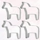 thumbnail image 4 of Juego de 4 moldes creativos de acero inoxidable para galletas con forma de caballo, cortadores de frutas para hornear en la cocina y bricolaje., 4 of 8