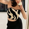 thumbnail image 4 of Women Cow Print Low Cut Camisole Bustier Tops Street Style Sleeveless Square Collar Crop Top Summer Tank Top Clubwear, 4 of 6