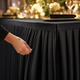 thumbnail image 6 of 4FT Black Pleated Skirt Tablecloth for 120x60x75cm Tables, Wrinkle Resistant Polyester Rectangular Table Cover with Elegant Ruffled Drop for Banquet & Event Decor, 6 of 6