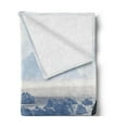 thumbnail image 2 of Alaska Soft Flannel Fleece Blanket, Arctic Winter with Ice Lake Photo from the Northern Part of World Cold Wilderness, Cozy Plush for Indoor and Outdoor Use, 70" x 90", White Brown, by Ambesonne, 2 of 5