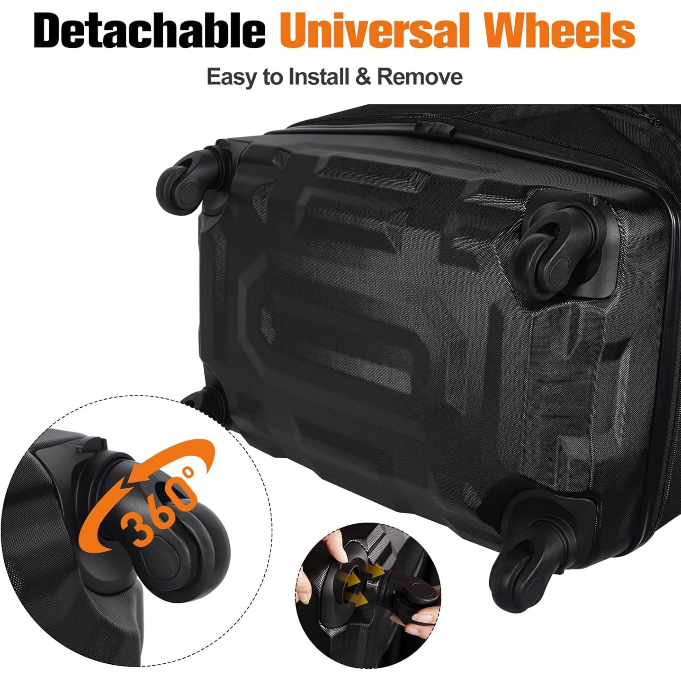 REDCAMP Expandable Foldable Rolling Duffel Bag with Wheels, Collapsible Suitcase Luggage Rolling Travel Bag Lightweight for for Women and Men, 60-130L