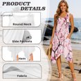 thumbnail image 2 of HELLHERO Cherry Blossom Butterfly Print Sleeveless Sundress for Business Casual Cocktail Party, Side Pockets Irregular Hem Summer Sleeveless Dress, 2 of 8