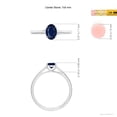 thumbnail image 4 of Angara Natural 0.85 Ct. Blue Sapphire Solitaire Ring in Sterling Silver for Women (Ring Size: 5.5), 4 of 9