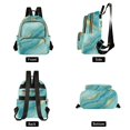 thumbnail image 2 of JIALIOU Mini Backpack Purse for Women Quilted Casual Daypack Small Travel Shoulder Bag, Teal Green Gold Marble, 2 of 7