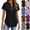 01# Black, variant on Womens Tops Dressy Casual Short Sleeve V Neck Zipper Flowy Work Blouses Summer Vacation Shirts 2026 Camel XXL
