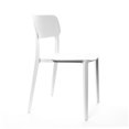 thumbnail image 2 of Viro White Modern Stackable Side Chair (Set of 4), 2 of 7