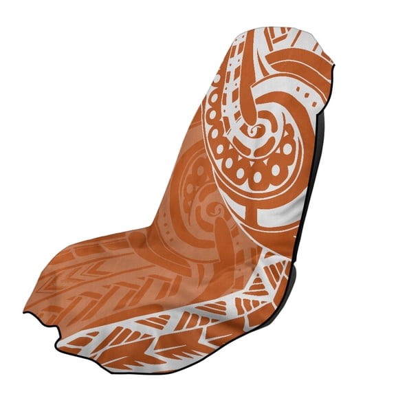 XYZCANDO Car Seat Towel Cover Orange Geometric Seat Cover for Swimming Gym, Breathable Foldable Car Seat Cover Towel for SUVs Sedans