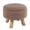 Brown, variant on 12.5" Round Pink Teddy Storage Ottoman, Wooden Leg Vanity Stool with Removable Lid, Multifunctional Sherpa Fleece Footrest Stool for Living Room, Bedroom, and Nursery