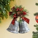 thumbnail image 1 of Adorno colgante de campanas navideñas, decoración navideña rústica de metal, decoración navideña para manualidades, fiesta, foto, accesorio Pintura gris, 1 of 8