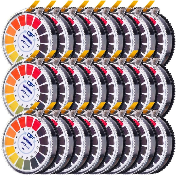 Tiras de papel para medir el pH Jovitec Universal, gama 0-14, 24 rollos