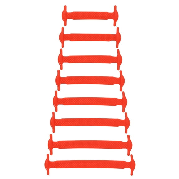 16Pack No Tie Shoe Laces for Adults, Elastic Flat Tieless Shoelaces, Red