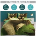 thumbnail image 6 of Duvet Cover Queen Size Sloth 3 Pcs Duvet Cover Set Bedding Sets Queen Soft Breathable, 6 of 6