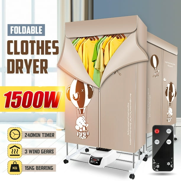 Electric Portable Electric Clothes Dryer 1500w Folding Wardrobe Drying Rack Heat Machine Clothes Drying Rack Energy Saving Clothing Dryers Digital Automatic Timer Remote Control Walmart Com Walmart Com