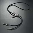 thumbnail image 4 of tamizeot Retro Rope Bolo Tie For Men Suitable For Daily Wear Fine Workmanship And Delicate Details Alloy Bolo Deep coffee colored wolf head, 4 of 6