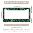 thumbnail image 3 of 1 Pcs Green Leaves License Plate Frame, License Plate Cover for Car Decorative Parts, Aluminum License Plate Bracket Holder Rust-Proof Weather-Proof for US Standard Car, 3 of 9
