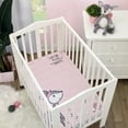 thumbnail image 4 of Little Love by NoJo Sweet Deer Photo Op Fitted Mini Crib Sheet, Infant Girl, Portacrib Size, 4 of 5