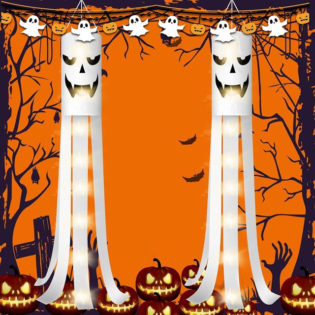 Manga de viento de Halloween BRI paquete de 2 1,8 m colgante decoraciones luminosas
