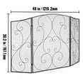 thumbnail image 2 of KFFKFF 48"x30.2" Fireplace Screen 3-Panel Iron Mesh Spark Guard Vintage Black, 2 of 9