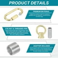 thumbnail image 4 of M10 Fine Thread Lamp Female Loop Holder with M12 Adapter Chain Quick Link, 132 lbs Load Gold Tone Pack of 2, 4 of 7