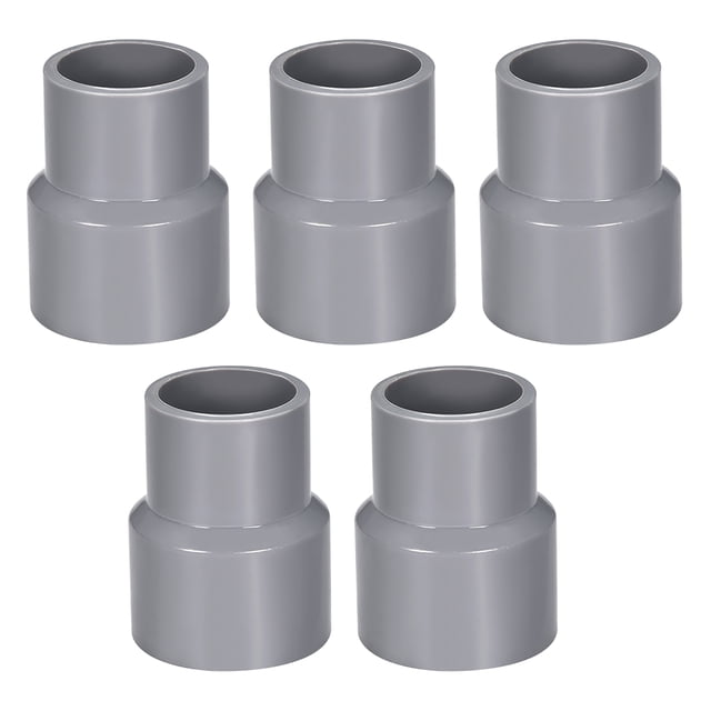 Acoplamiento reductor DWV Schedule 40 gris de 1 pulgada x 1-1/4 pulgadas, 5 piezas
