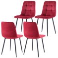 thumbnail image 3 of Yesfashion Tufted Dining Room Chairs Set Of 2, Upholstered Accent Dinner Chairs With Metal Legs, Modern Velvet Armless Chairs for Living Room ﻿kitchen, 3 of 7