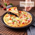 thumbnail image 4 of Chicago Deep Dish Pizza Pan Professional Non-Stick Round Pizza Tray for Home Kitchen Pizza Bakeware (9Inch, black)., 4 of 7