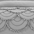 thumbnail image 4 of Design Studio Scallop Ruffle Grey 3-Piece Garment Washed Soft Solid Quilt Set - King, 4 of 4