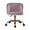 Pink Velvet, variant on Impressions Vanity Rylee Swivel Vanity Chair, 360 Degree Rotating Makeup Seat (White Velvet)