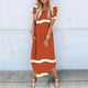 thumbnail image 2 of Vestidos de Verano de Mujer Casual Cuello Redondo Bolsillos de Manga Corta Impresión Vestido Largo, Vestido Ligero de Poliéster para Diario, Fiesta Y Primavera, 2 of 6